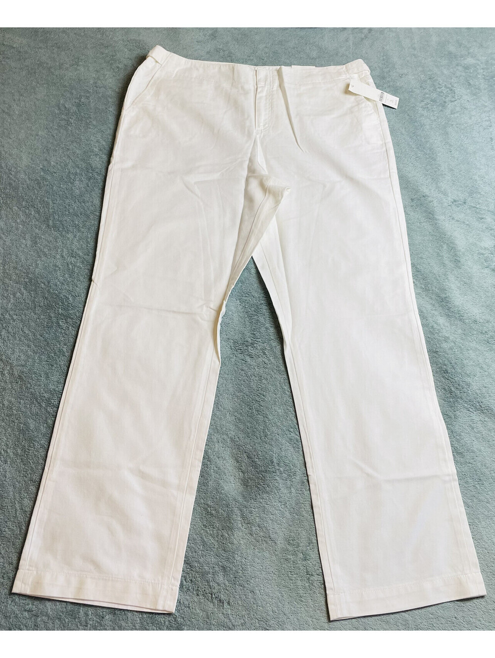 Coldwater Creek Size 16 White Natural Double Cloth Pant NEW Bootcut